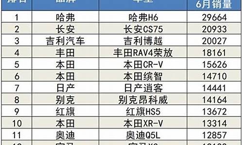 2013年汽车销售总量_13年6月汽车销量排行榜